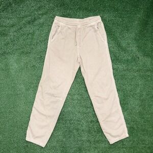 ZARA DNWR Mens Medium Beige Pull On Pants Cotton Stretch Tapered Pockets